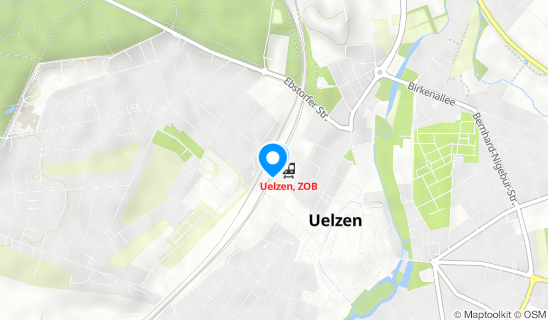 Kartenausschnitt Bahnhof Uelzen